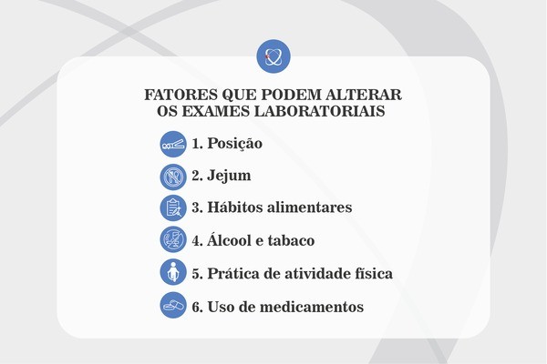 Fatores que podem alterar os exames laboratoriais