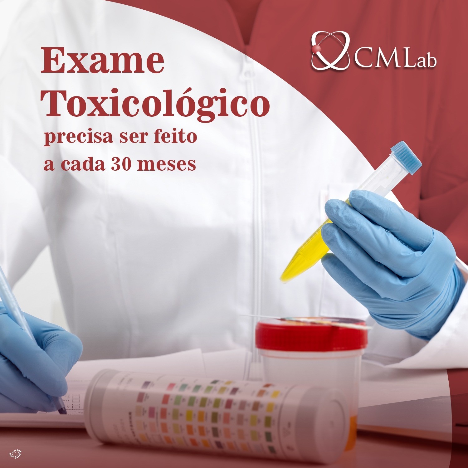 Exame toxicológico tem validade de 30 meses